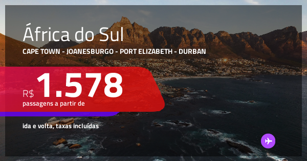 Promo O De Passagens Para A Frica Do Sul Cape Town Joanesburgo