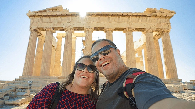 Pati e Jairo em Atenas, Grécia