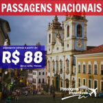 Promoção de Passagens Nacionais! Saídas das regiões Norte e Nordeste para todo o Brasil! A partir de R$ 88, ida e volta, para viajar, inclusive, nos FINAIS DE SEMANA!