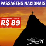 PASSAGENS NACIONAIS! Trechos de ida e volta a partir de R$ 89, para viajar até JULHO/14! Corra e aproveite a promoção divulgada pela cias. aéreas TAM, GOL e AZUL!