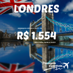 Promoção de passagens para <b>LONDRES</b>! A partir de R$ 1.554, ida e volta, para viajar entre os meses de Outubro/14 e Março/15!