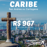 Seleção de passagens para o <b>CARIBE COLOMBIANO</b>! Saídas de 9 cidades para <b>San Andres</b> ou <b>Cartagena</b>, para viajar até Agosto/15, a partir de R$ 967, ida e volta!