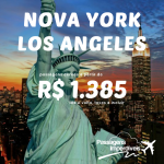 IMPERDÍVEL!!! Promoção de Passagens para <b>NOVA YORK</b> e <b>LOS ANGELES</b> a partir de R$ 1.385 ida e volta! Saídas de várias cidades!