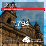 Passagens para <b>BOGOTÁ</b>! A partir de R$ 794, com saídas de 18 cidades! Opções de <b>VOO DIRETO</b>!