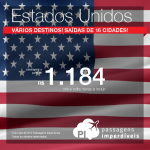 Passagens da <b>DELTA</b> para os <b>ESTADOS UNIDOS</b>: Boston, Chicago, Las Vegas, Los Angeles, Miami, Nova York e mais! A partir de R$ 1.184, ida e volta, <b>saindo de várias cidades</b>!