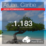 Promoção de passagens para <b>ARUBA</b>! A partir de R$ 1.183, ida e volta; a partir de R$ 1.481, ida e volta, COM TAXAS INCLUÍDAS!