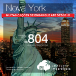 IMPERDÍVEL!!! Passagens ainda mais baratas para <b>NOVA YORK</b>! A partir de R$ 804, ida e volta; a partir de R$ 1.112, ida e volta, COM TAXAS INCLUÍDAS!