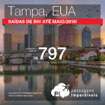 Passagens para a <b>FLÓRIDA</b> saindo de Belo Horizonte: Tampa, a partir de R$ 797, ida e volta; a partir de R$ 1.275, ida e volta, COM TAXAS INCLUÍDAS!