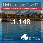 Promoção de Passagens para a <b>Argentina: USHUAIA</b>! A partir de R$ 1.148, ida e volta; a partir de R$ 1.438, ida e volta, COM TAXAS INCLUÍDAS!