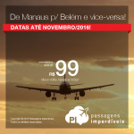 Promoção de Passagens <b>de Belém para Manaus</b> e de <b>Manaus para Belém</b>! A partir de R$ 99, ida e volta!