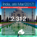 Promoção de Passagens para a <b>Índia: Bombaim – Mumbai, Delhi</b>! A partir de R$ 2.312, ida e volta; a partir de R$ 2.735, ida e volta, COM TAXAS INCLUÍDAS!