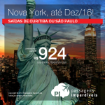 Promoção de Passagens para <b>NOVA YORK</b>! A partir de R$ 924, ida e volta; a partir de R$ 1.335, ida e volta, COM TAXAS INCLUÍDAS, em até 9x sem juros!