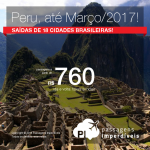 Promoção de Passagens para o <b>Peru: Cusco, Lima</b>! A partir de R$ 760, ida e volta; a partir de R$ 1.219, ida e volta, COM TAXAS INCLUÍDAS!