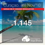 Promoção de Passagens para <b>CURAÇAO</b>! A partir de R$ 1.145, ida e volta; a partir de R$ 1.530, ida e volta, COM TAXAS INCLUÍDAS!