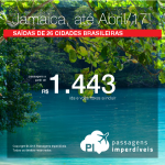 Promoção de Passagens para a <b>JAMAICA</b>: Kingston ou Montego Bay! A partir de R$ 1.443, ida e volta; a partir de R$ 2.318, ida e volta, COM TAXAS INCLUÍDAS, em até 5x sem juros!