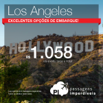 Promoção de Passagens para <b>Estados Unidos: Los Angeles</b>! A partir de R$ 1.098, ida e volta; a partir de R$ 1.528, ida e volta, COM TAXAS INCLUÍDAS!