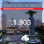 Promoção de Passagens para a <b>Coreia do Sul: Seul</b>! A partir de R$ 1.903, ida e volta; a partir de R$ 2.551, ida e volta, COM TAXAS INCLUÍDAS!