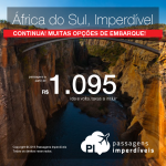 Promoção de Passagens para a <b>África do Sul: Joanesburgo</b>! A partir de R$ 1.095, ida e volta; a partir de R$ 1.441, ida e volta, COM TAXAS INCLUÍDAS!