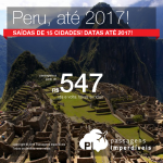 Promoção de Passagens para o <b>Peru: Cusco, Lima</b>! A partir de R$ 547, ida e volta; a partir de R$ 883, ida e volta, COM TAXAS INCLUÍDAS, em até 10x sem juros!