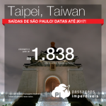 Promoção de Passagens para <b>Taiwan: Taipei</b>! A partir de R$ 1.838, ida e volta; a partir de R$ 2.383, ida e volta, COM TAXAS INCLUÍDAS!