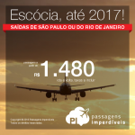 Promoção de Passagens para a <b>Escócia: Edimburgo</b>! A partir de R$ 1.480, ida e volta; a partir de R$ 2.039, ida e volta, COM TAXAS INCLUÍDAS, em até 5x sem juros!