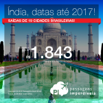 Promoção de Passagens para a <b>Índia: Bombaim – Mumbai ou Delhi</b>! A partir de R$ 1.843, ida e volta; a partir de R$ 2.229, ida e volta, COM TAXAS INCLUÍDAS, em até 6x sem juros!