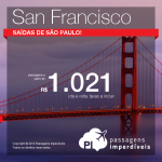 Promoção de Passagens para Estados Unidos: <b>San Francisco</b>! A partir de R$ 1.021, ida e volta; a partir de R$ 1.438, ida e volta, COM TAXAS INCLUÍDAS! Saídas de São Paulo!