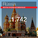 Promoção de Passagens para <b>Rússia: Moscou, Sao Petersburgo</b>! A partir de R$ 1.742, ida e volta; a partir de R$ 2.029, ida e volta, COM TAXAS INCLUÍDAS!