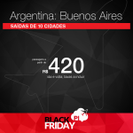 Black Friday 2016 – Promoção de Passagens para <b>BUENOS AIRES</b>, a partir de R$ 420, ida e volta; a partir de R$ 826, ida e volta, COM TAXAS INCLUÍDAS, em até 12x sem juros!