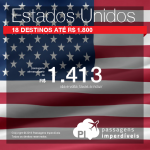 Promoção de Passagens para os <b>Estados Unidos: Las Vegas, Los Angeles, Miami, Oakland, Ontario, Orlando, Palm Springs, Sacramento, San Francisco, San Jose e muito mais</b>! A partir de R$ 1.413, ida e volta; a partir de R$ 1.922, ida e volta, COM TAXAS INCLUÍDAS!