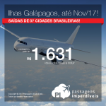 Promoção de Passagens para as <b>Ilhas Galápagos</b>! A partir de R$ 1.631, ida+volta; a partir de R$ 2.287, ida+volta, COM TAXAS INCLUÍDAS, em até 10x sem juros! Datas até Novembro/2017!