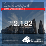 Promoção de Passagens para <b>Equador: Galápagos</b>! A partir de R$ 2.182, ida e volta, COM TAXAS INCLUÍDAS!