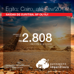 Promoção de Passagens para o <b>EGITO: Cairo</b>! A partir de R$ 2.808, ida e volta, COM TAXAS INCLUÍDAS, em até 5x sem juros! Datas até Fevereiro/2018!