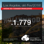 Promoção de Passagens para <b>LOS ANGELES</b>! A partir de R$ 1.779, ida e volta, COM TAXAS INCLUÍDAS! Datas até Fev/2018!