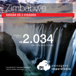 Passagens para <b>Zimbabwe: Harare, Victoria Falls</b>! A partir de R$ 2.034, ida e volta, COM TAXAS INCLUÍDAS!
