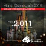 Seleção de Passagens para os <b>Estados Unidos: Miami ou Orlando</b>! A partir de R$ 2.011, ida e volta, COM TAXAS INCLUÍDAS, em até 6x sem juros!