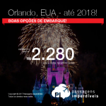 Passagens para <b>ORLANDO</b>, com datas para viajar até 2018! A partir de R$ 2.280, ida e volta, COM TAXAS INCLUÍDAS, em até 10x sem juros!