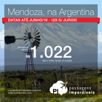 Passagens em promoção para a Argentina: Mendoza, com valores a partir de R$ 1.022, ida e volta, C/ TAXAS INCLUÍDAS!