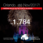 Passagens em promoção para os <b>Estados Unidos: ORLANDO</b>, com valores a partir de R$ 1.784, ida e volta, C/ TAXAS INCLUÍDAS, em até 10x sem juros!