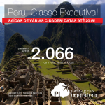 Promoção de Passagens em <b>CLASSE EXECUTIVA</b> para o <b>Peru: Cusco, Lima</b>! A partir de R$ 2.066, ida e volta, COM TAXAS!