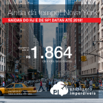 Ainda dá tempo! Passagens para <b>Nova York</b>! A partir de R$ 1.864, ida e volta, COM TAXAS!