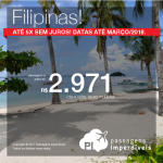 Promoção de Passagens para as <b>Filipinas: Cebu ou Manila</b>! A partir de R$ 2.971, ida e volta, COM TAXAS INCLUÍDAS! Até 5x SEM JUROS! Datas até Março/2018.