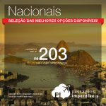 <b>PASSAGENS NACIONAIS</b> em promoção! Valores a partir de R$ 203, ida e volta!