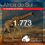 Promoção de Passagens para a <b>África do Sul: Cape Town, Joanesburgo</b>! A partir de R$ 1.773, ida e volta, COM TAXAS!