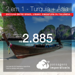 Promoção de Passagens 2 em 1 – <b>Israel, Líbano, Singapura ou Tailândia  + Turquia</b>! A partir de R$ 2.885, todos os trechos, COM TAXAS! Até 5X SEM JUROS! Datas até Julho/2018.