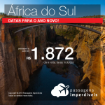 Promoção de Passagens para a <b>África do Sul: Cape Town ou Joanesburgo</b>! A partir de R$ 1.872, ida e volta, COM TAXAS INCLUÍDAS! Datas para o Ano Novo!