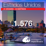 Passagens Atlanta, Boston, Cincinnati, Cleveland, Detroit, Memphis, Minneapolis, Nova Orleans, Salt Lake City ou Seattle, com valores a partir de R$ 1.576, ida e volta, C/ TAXAS!