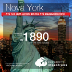 Promoção de Passagens para <b>Nova York</b>! A partir de R$ 1.890, ida e volta, COM TAXAS INCLUÍDAS! Até 12x SEM JUROS! Datas até Dezembro/2018.