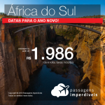 Promoção de Passagens para a <b>África do Sul: Cape Town ou Joanesburgo</b>! A partir de R$ 1.986, ida e volta, COM TAXAS INCLUÍDAS! Datas para o ANO NOVO!