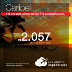 Passagens para o <b>CARIBE: Aruba, Curaçao ou Cancún</b>! A partir de R$ 2.057, ida e volta, COM TAXAS INCLUÍDAS!  Até 12x SEM JUROS! Datas até Fevereiro/2019.